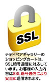 テディベアギャラリーの ショッピングカートは、 SSL暗号通信に対応して います。 お客様の入力内 容はSSL暗号通信により 安全に送信されます。 